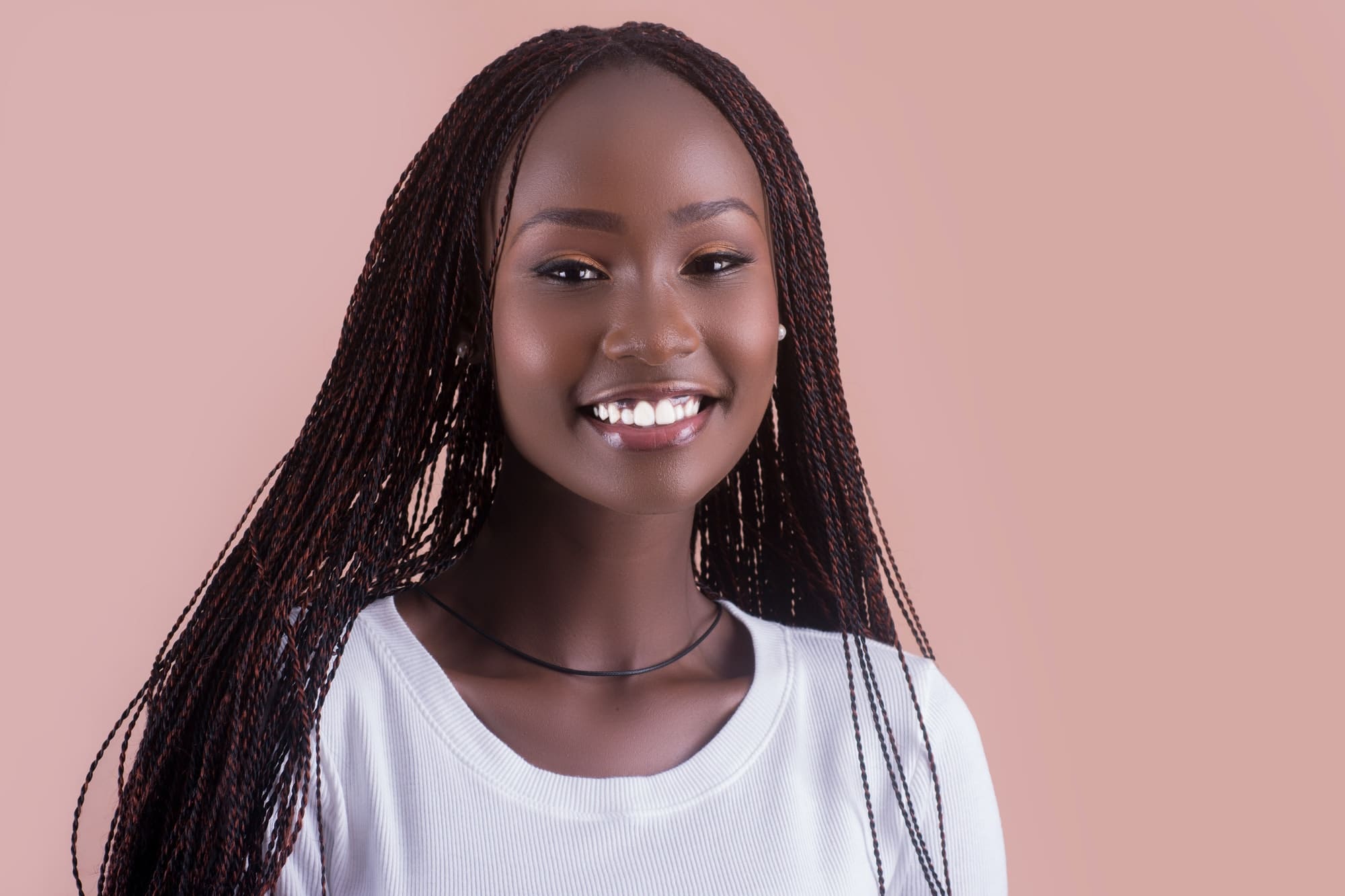 Potrait of a young Black African woman,model of fashion